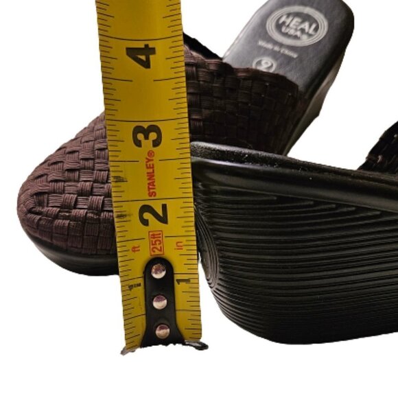 Heal USA Brown Angel Round-Toe Slip-On Wedge Mules - Size 9 - Picture 6 of 6